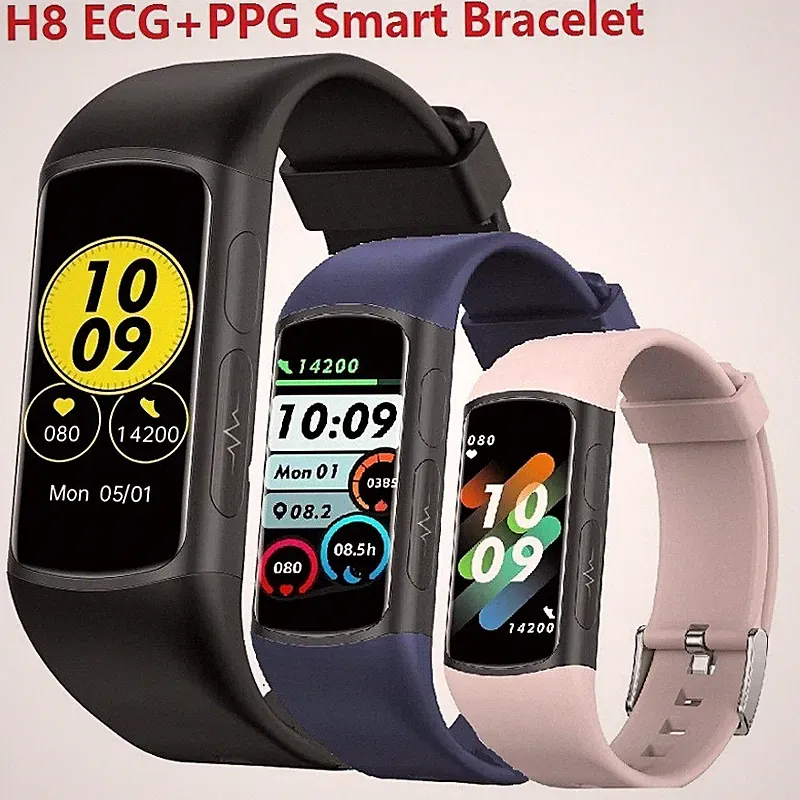 H8 ECG + PPG Smart Armband Watch Fitness Tracker Blutdruck Herzfrequenz Monitor