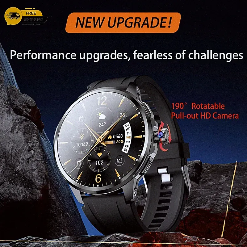 H99 5G Android 10.0 Smartwatch Herren 1,95 Zoll 720*720 größerer Amoled Bildschirm drehbar