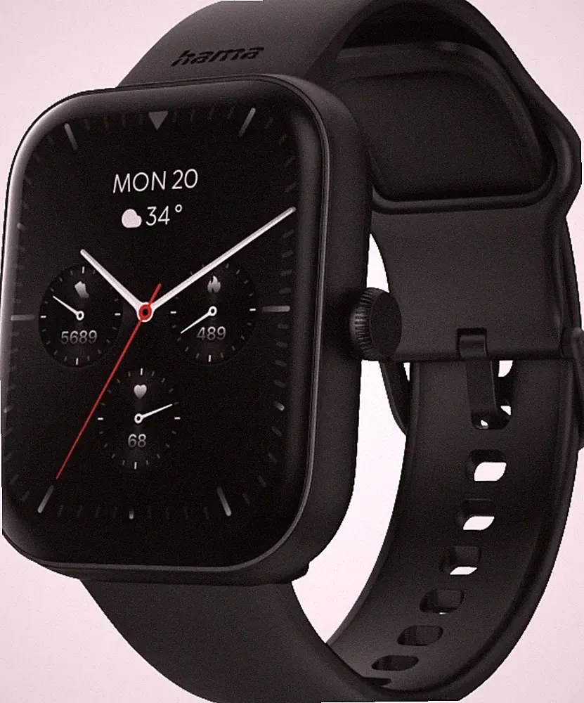 Hama 178614 Smartwatch 5000 schwarz 1,65 Zoll Puls Schlaftracking 168h
