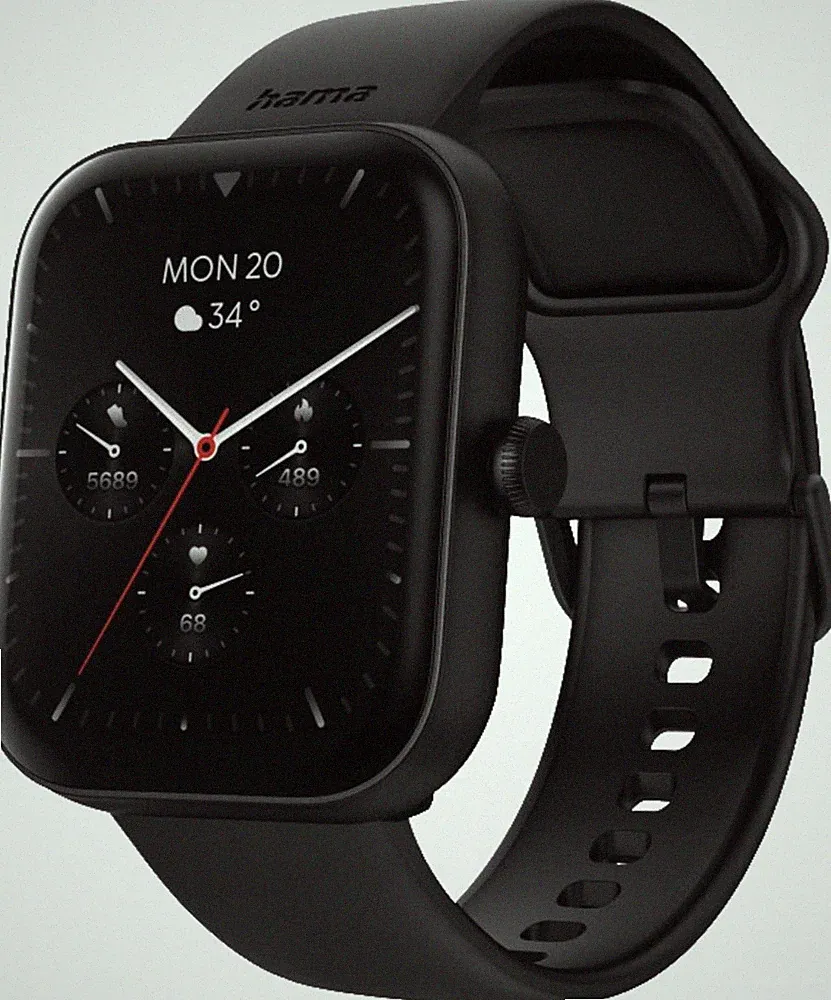 Hama 178614 Smartwatch 5000 schwarz 1,65 Zoll Puls Schlaftracking 168h
