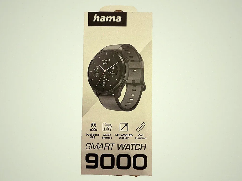 Hama 178627 9000 Digital 52 mm Smartwatch Rund Anthrazit Wie Neu