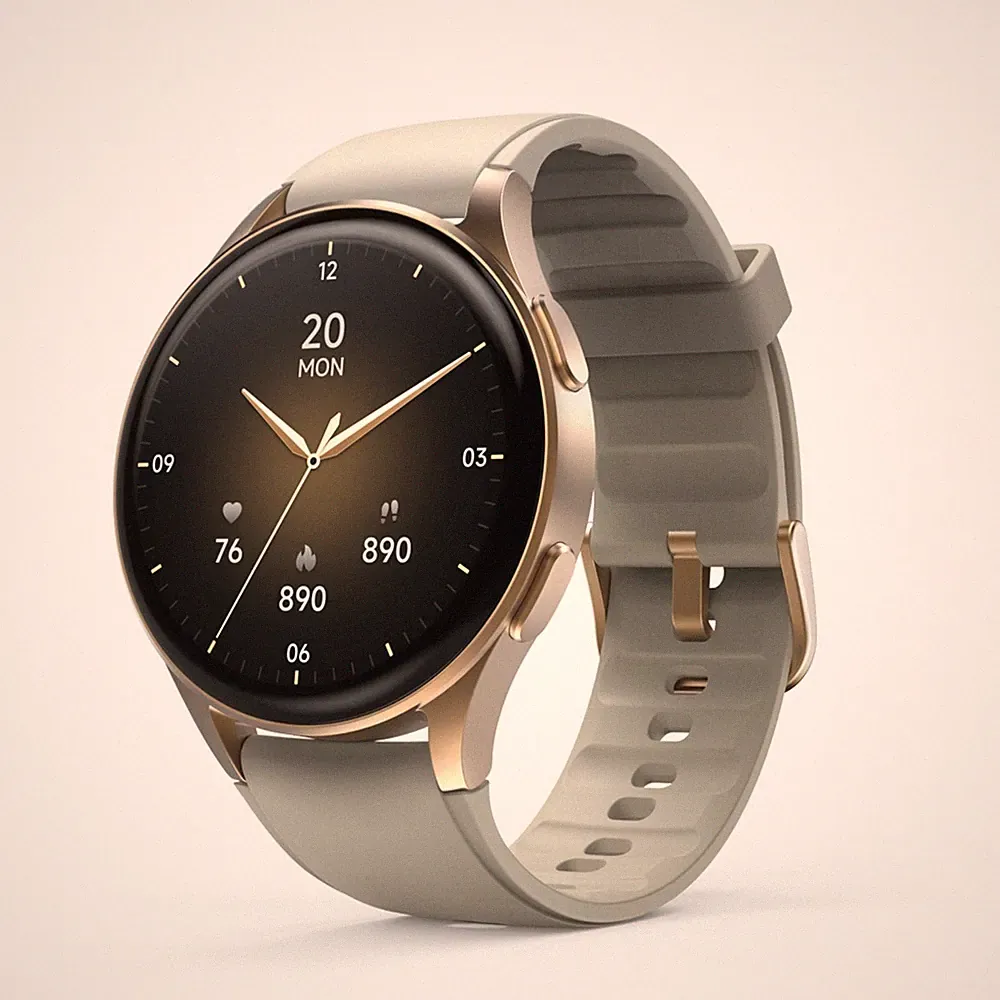 Hama Bluetooth Smartwatch 8900 mit Telefonfunktion 1,32“ AMOLED Display Gold