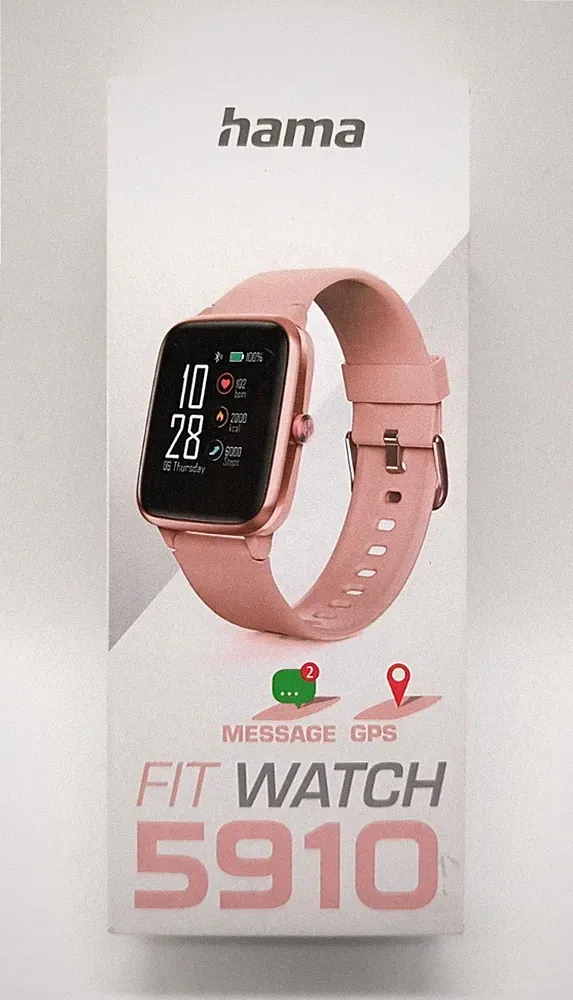HAMA Fit Watch 5910 Smartwatch Edelstahl Kunststoff, 255 mm (Länge insgesamt), R
