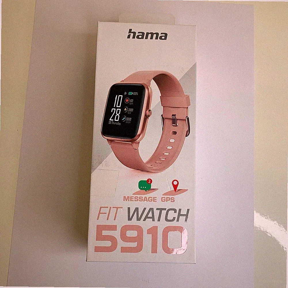 hama Fit Watch 5910 Smartwatch GPS Fitness-Tracker Touch wasserdicht Rosa 37mm