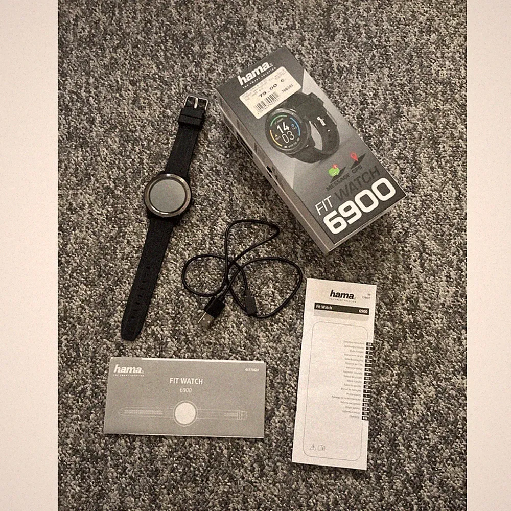 hama Fit Watch 6900 Smartwatch GPS IP68 1,3 Zoll Schwarz Android iOS