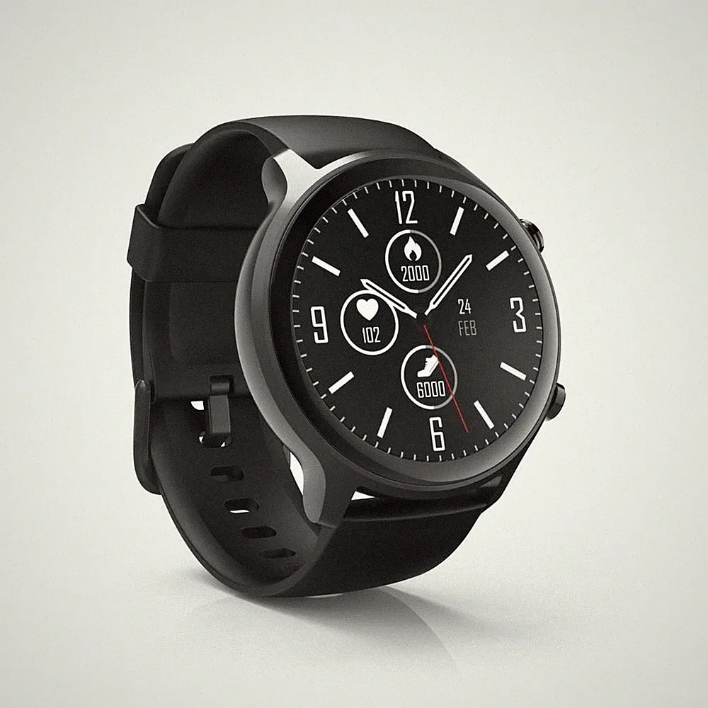 Hama Fit Watch 6910 GPS Smartwatch mit Herzfrequenz- und SpO₂-Messung, 1,28" Dis