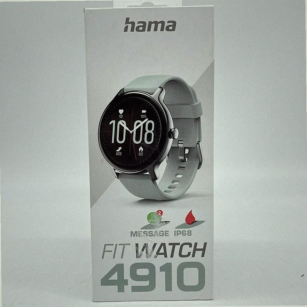 Hama Smartwatch 4910, IP68 wasserdicht (Fitness-Uhr Damen, 1,09"-Full-Touch-Farb