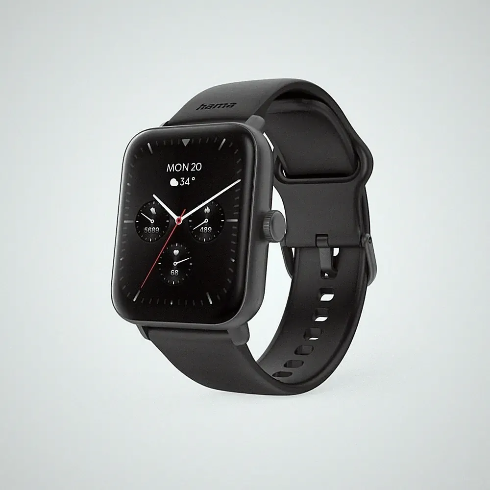 HAMA Smartwatch "6010", GPS, TFT-Display 1,65", Telefonfunktion, #1907216