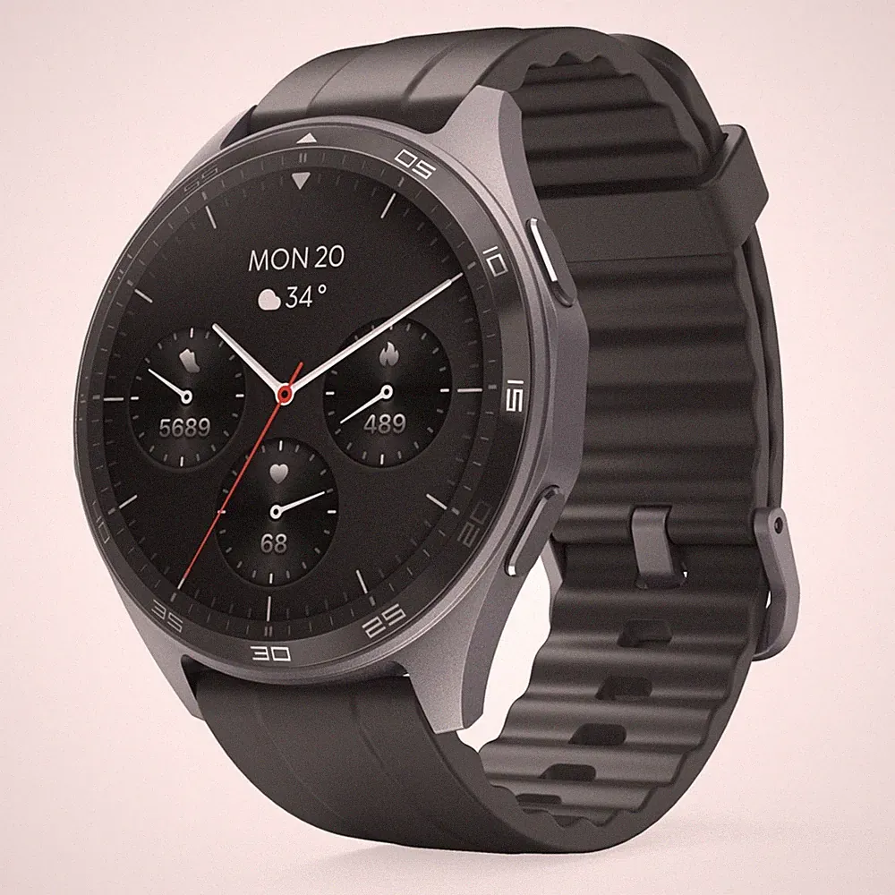 Hama Smartwatch Bluetooth Herren Fit Watch Telefonfunktion 1,43“ AMOLED Display