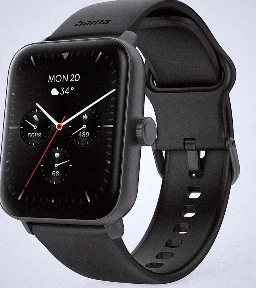 Hama Smartwatch (Farbdisplay 1,65“, Telefonfunktion, GPS, IP68 + 3ATM, Whatsapp