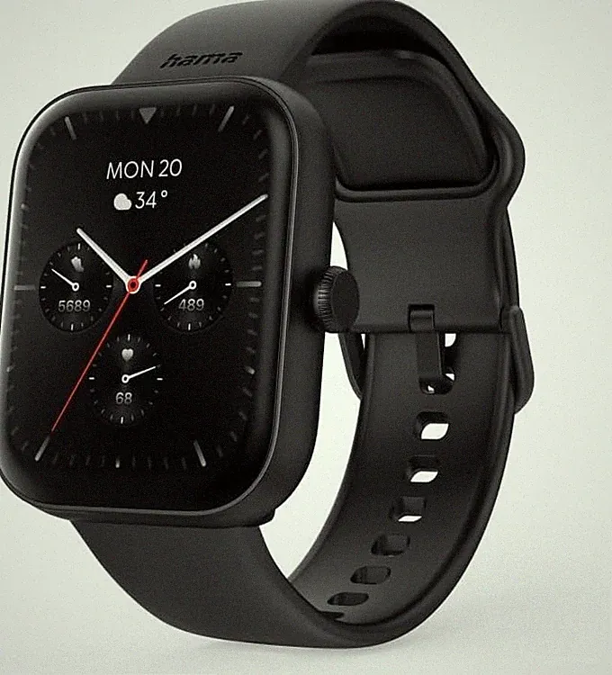 Hama Smartwatch (Farbdisplay 1,65“, Telefonfunktion, Whatsapp, E-Mails etc