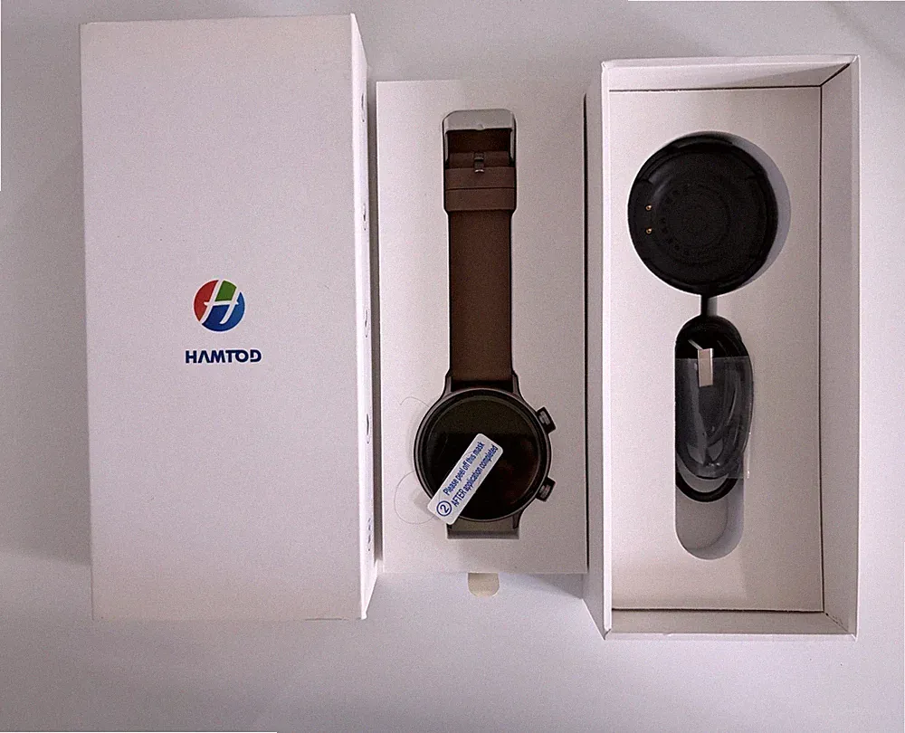 Hamtod Minimalistische Smartwatch mit Bluetooth Verbindung Herzfrequenzmessung