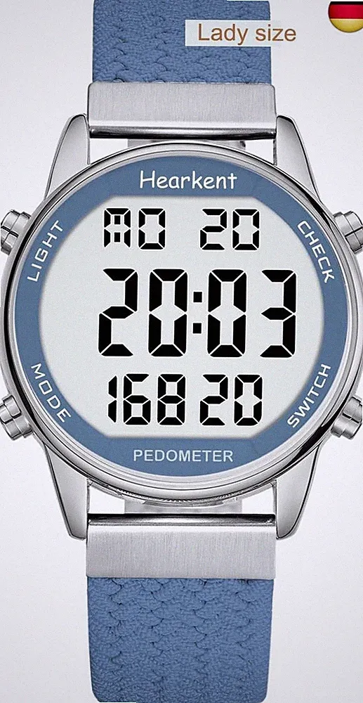 Hearkent Schrittzähler-Uhr für Damen, Fitness-Tracker zum Gehen, wasserdichte S