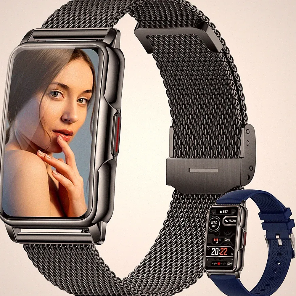 Herren Damen Smartwatch 1.47 Zoll Uhr wasserdicht,Herzfrequenz Fitness Tracker