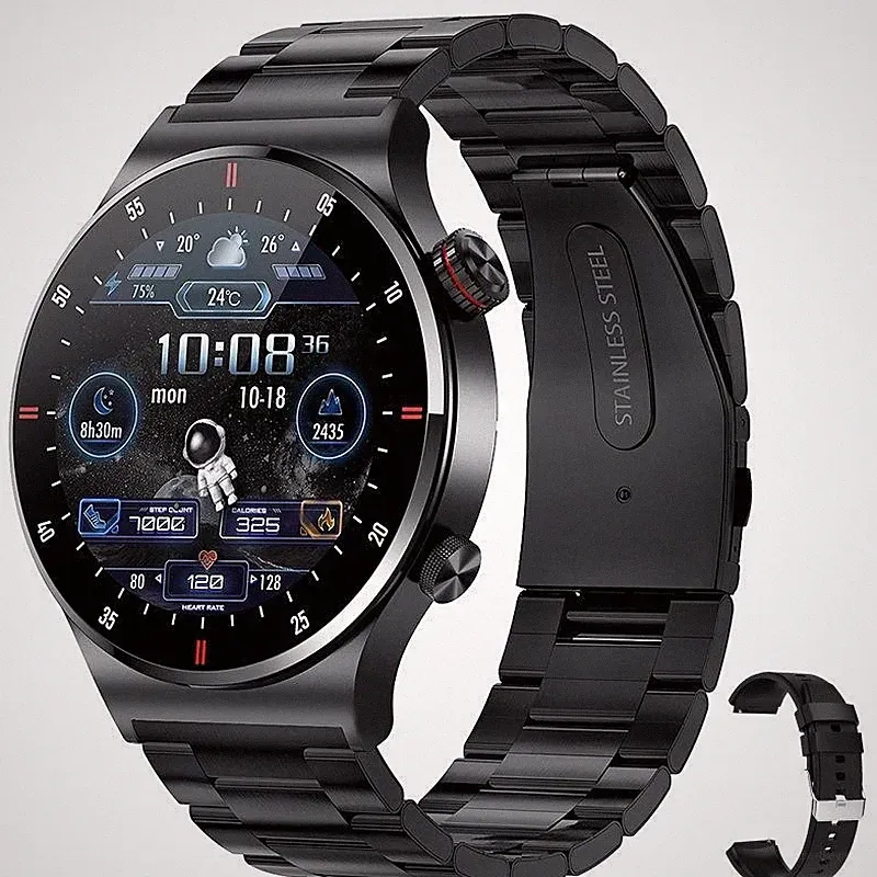 Herren Smartwatch AMOLED EKG+PPG Bluetooth Anruf Narichten NFC Wasserdicht