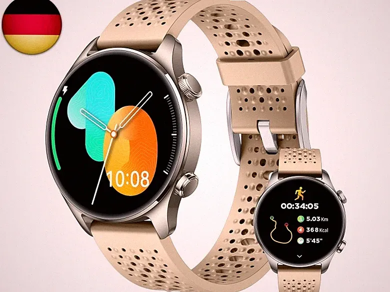 Herren Smartwatch Damen mit GPS 30m Wasserdicht, Laufuhr für Android u. iOS