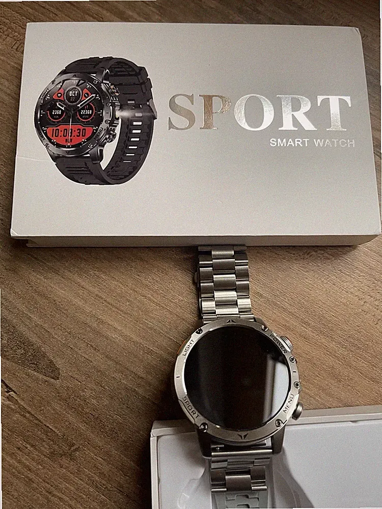 Herren Smartwatch Militär Edelstahl