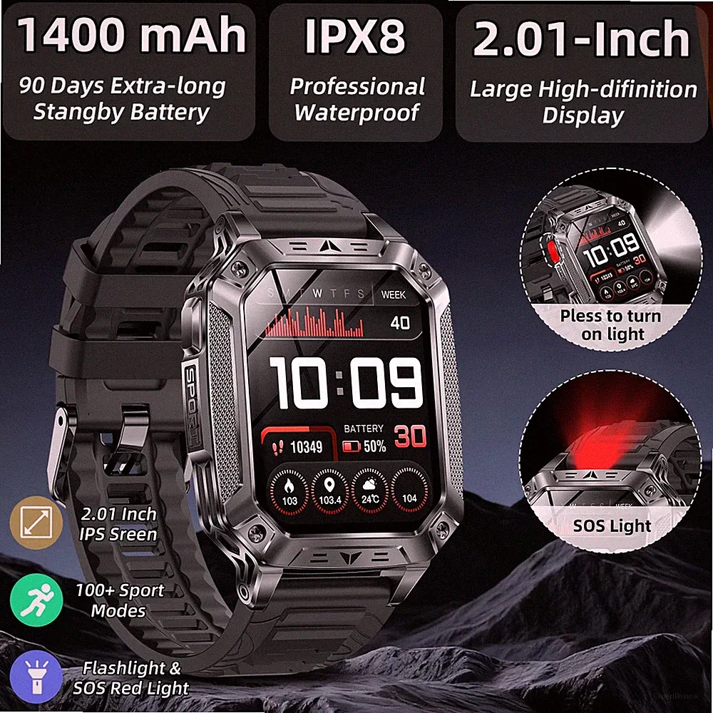 Herren Sport Smartwatch Wasserdicht