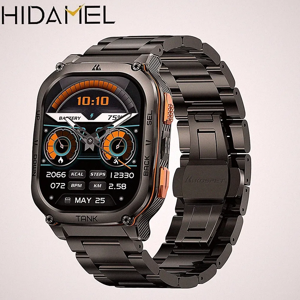 HIDAMEL TANK M3 Ultra Smartwatch Herren GPS Smartwatches 50m Wasserdicht