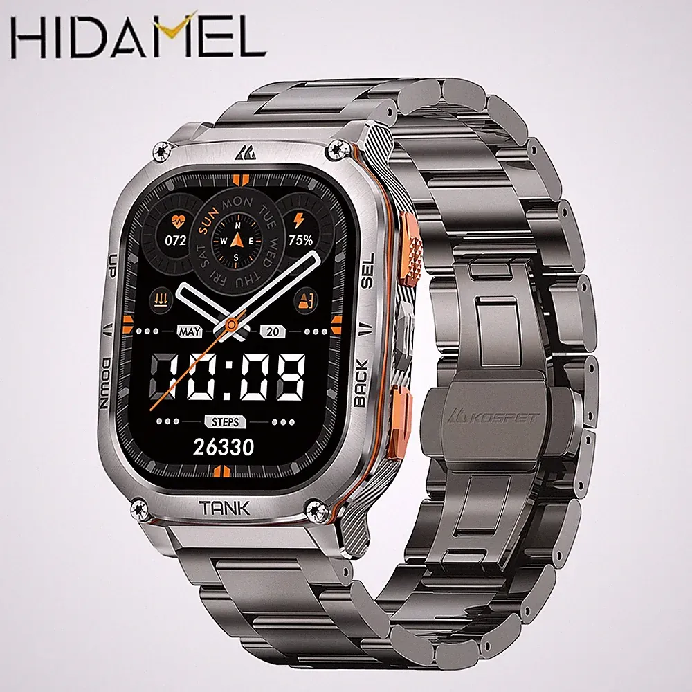HIDAMEL TANK M3 Ultra Smartwatch mit GPS 50M Wasserdicht 60 Tage Akkulaufzeit