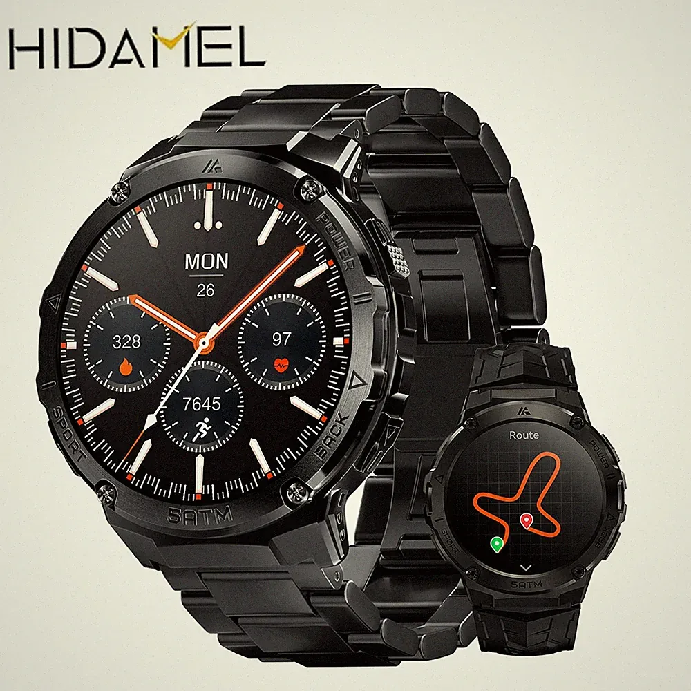 HIDAMEL TANK T3E GPS Smartwatch Herren 60Tage lange Akkulaufzeit 50m Wasserdicht