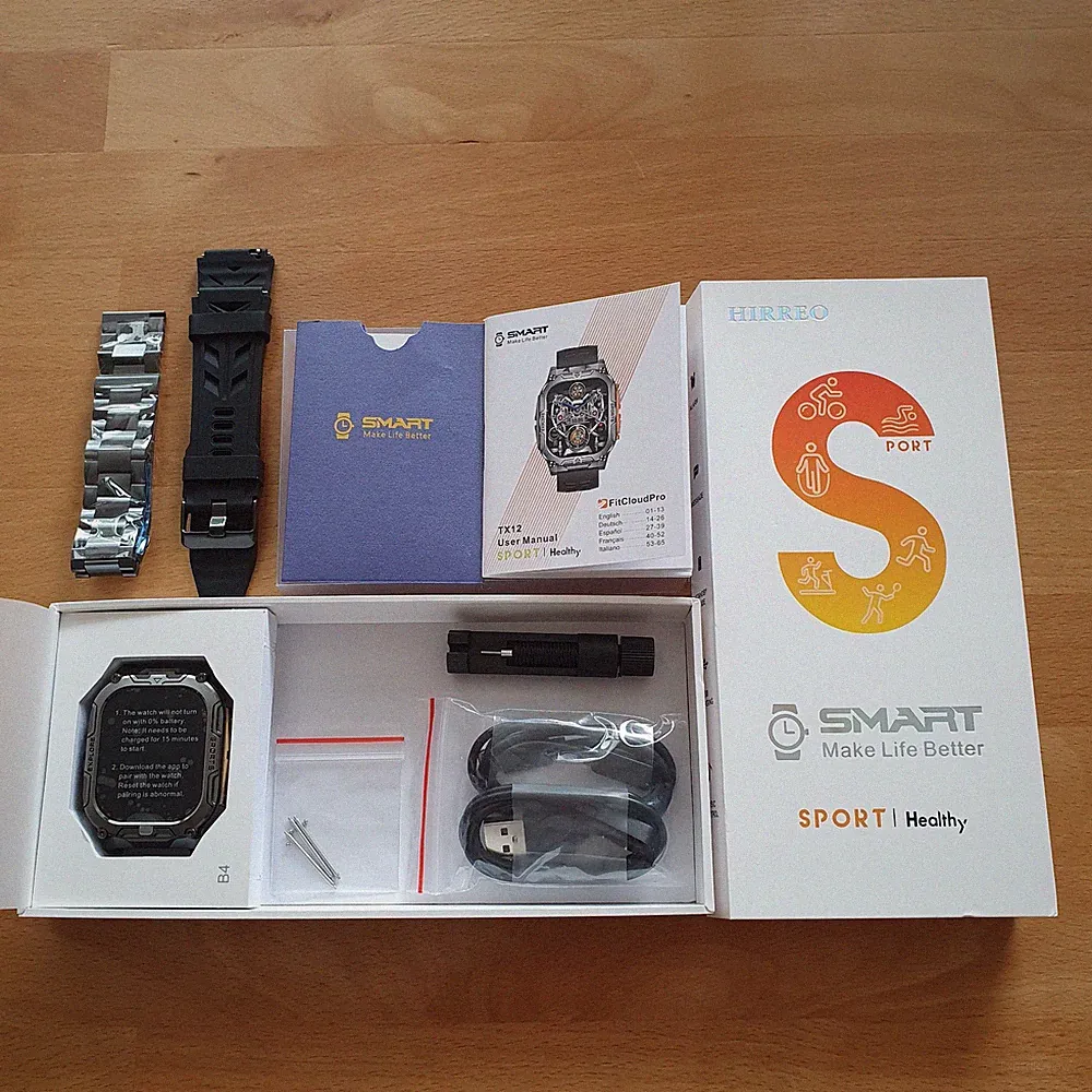 +++ Hirreo TX12 Smartwatch Fitnessuhr alle Funktionen, NEU, OVP +++