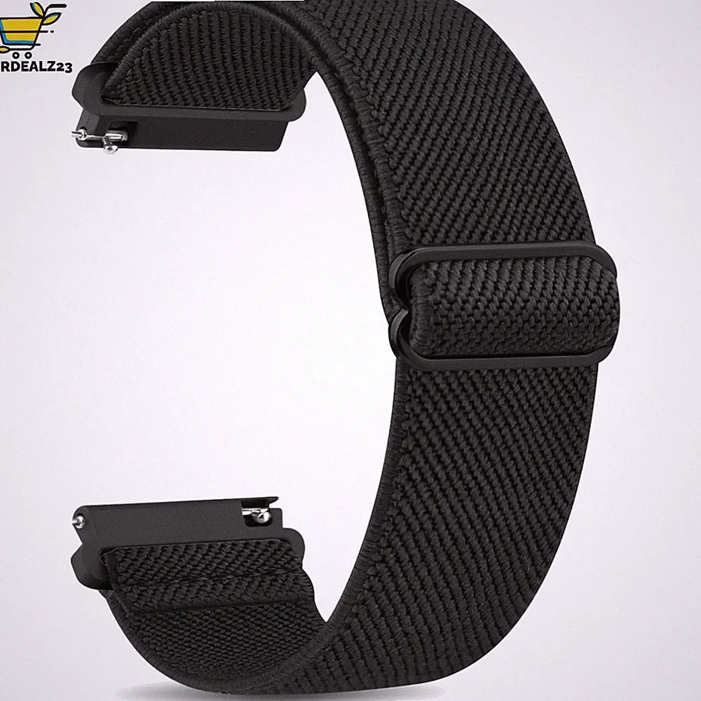 Hochwertiges, Atmungsaktives 22mm Nylon Ersatzarmband für Smartwatches – Schwarz