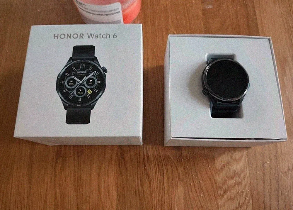HONOR Watch 6 Smartwatch 46 mm Schwarz Fluoroelastomer Android/iOS Ladekabel OVP