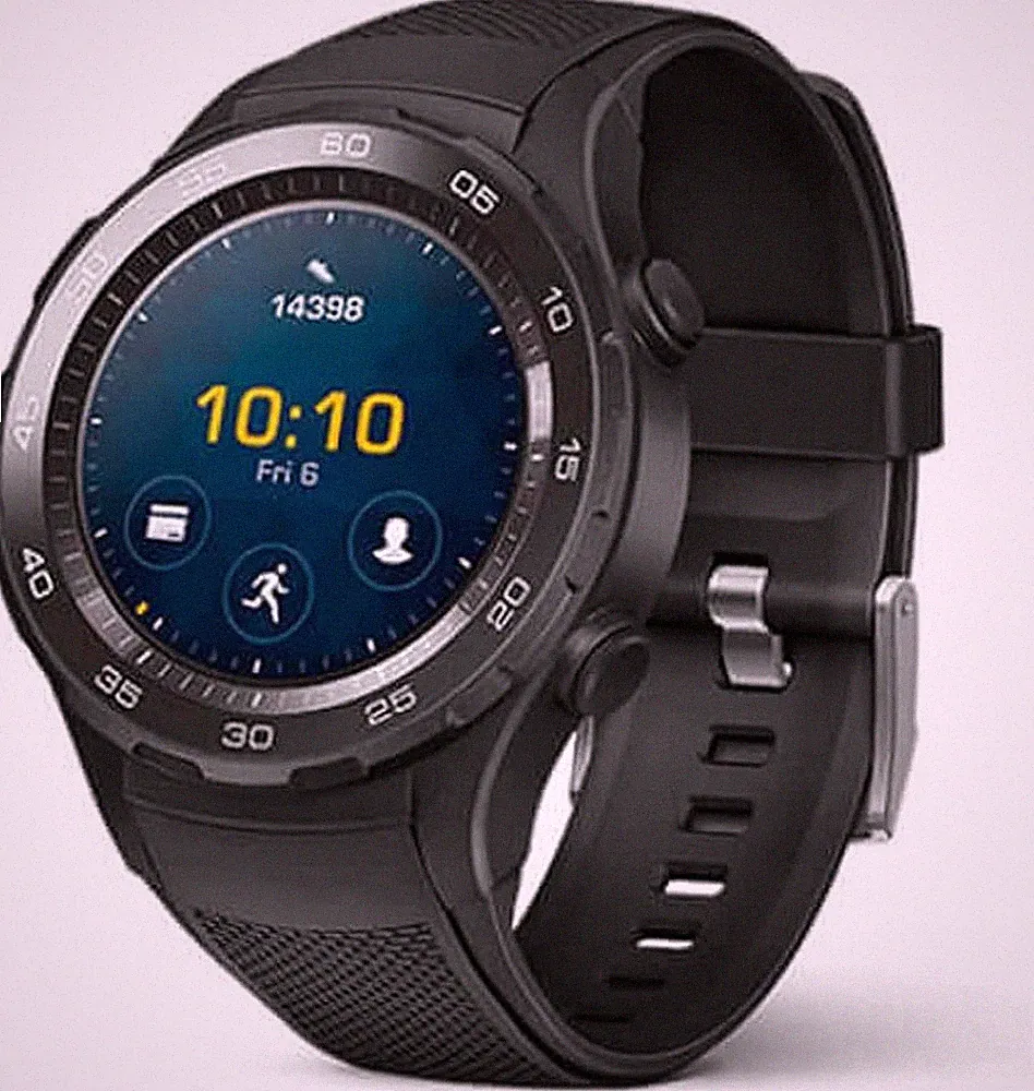 Huawei Watch 2 Smartwatch mit Sportarmband (NFC, Bluetooth, WLAN) carbon black