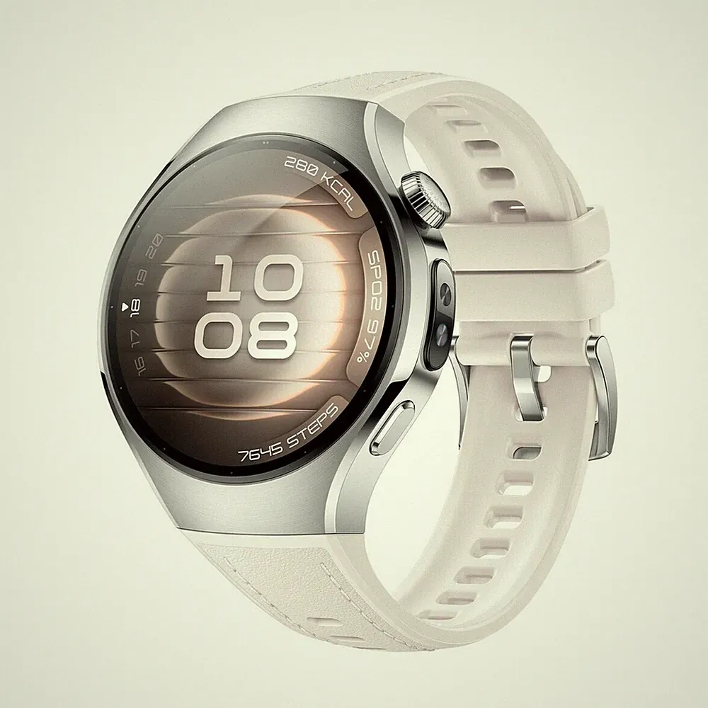 Huawei Watch 5 42mm Edelstahl weiß Smartwatch Fitness Tracker - SEHR GUT