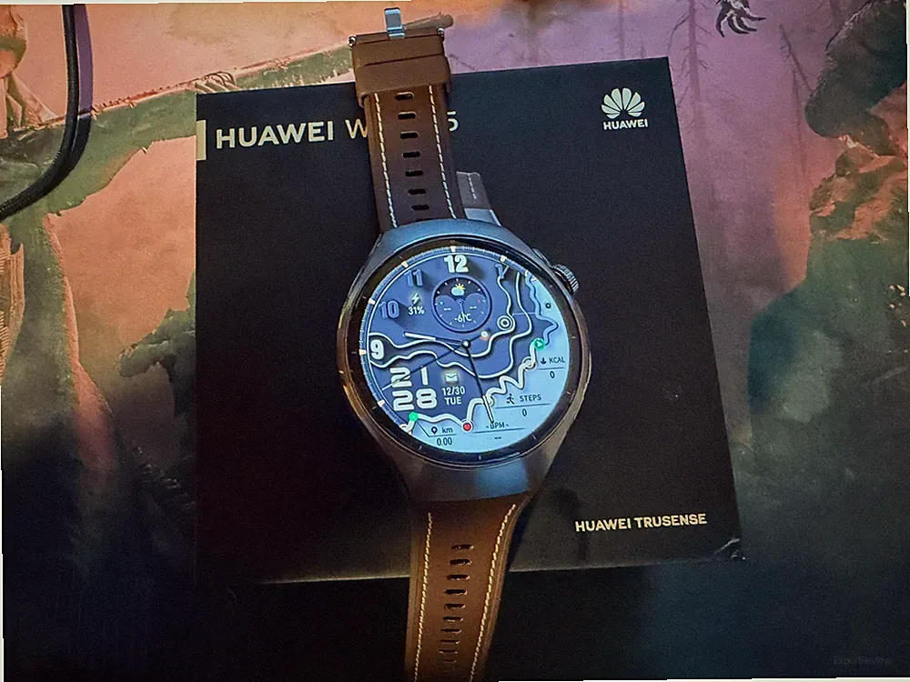 Huawei Watch 5, Titan, 46mm, Smartwatch, braun, OVP | Gebraucht