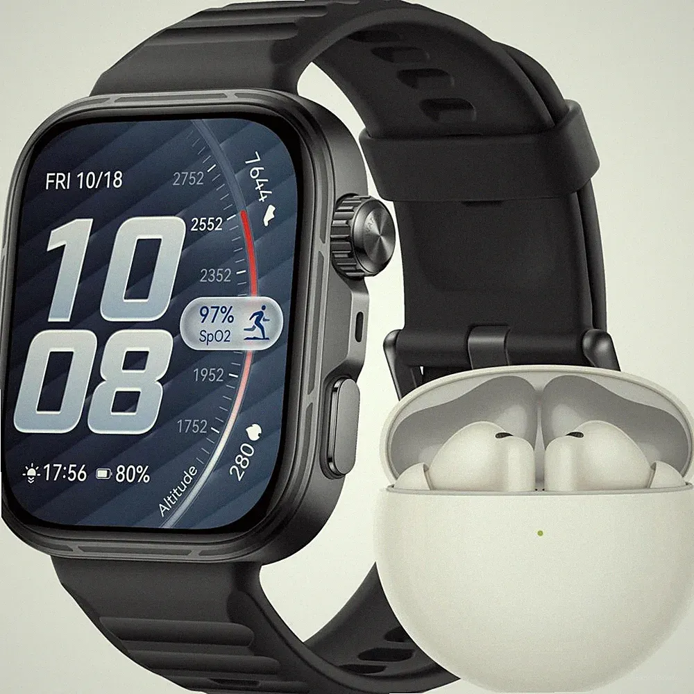 Huawei WATCH FIT 5 Pro + FreeBuds 7i Weiß Smartwatch und Kopfhörer Black