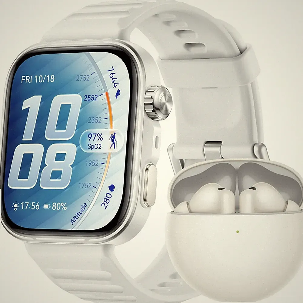 Huawei WATCH FIT 5 Pro + FreeBuds 7i Weiß Smartwatch und Kopfhörer White