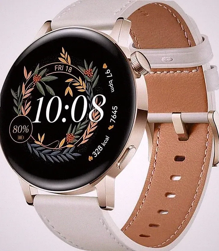 huawei watch damen smartwatch gold weiß