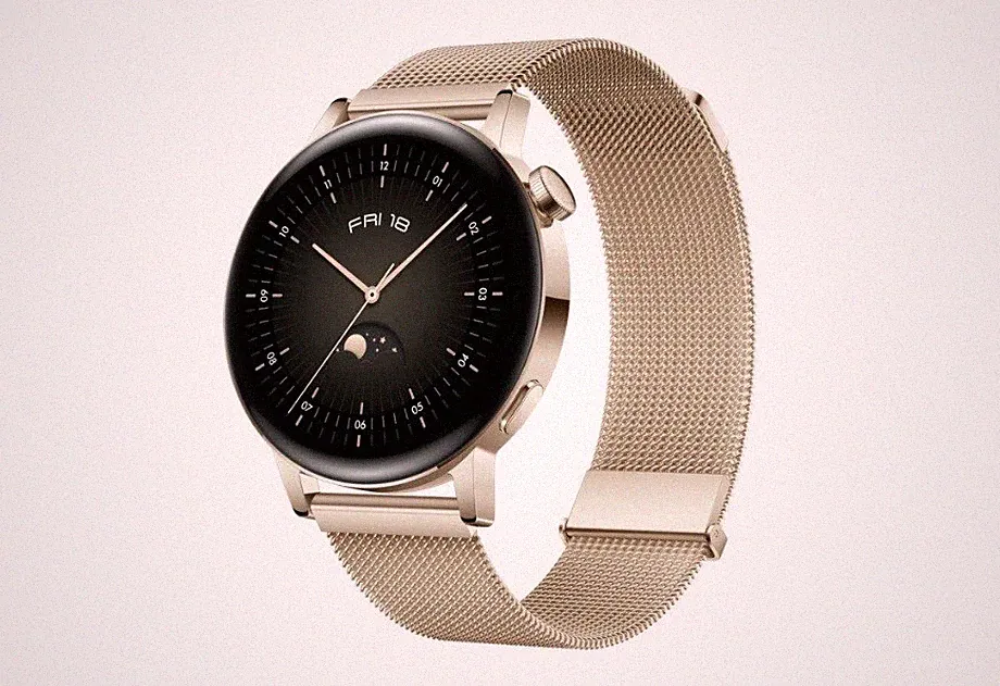 Huawei Watch GT 3 Elegant Edition 42mm Gehäuse mit Gliederarmband - Smartwatch
