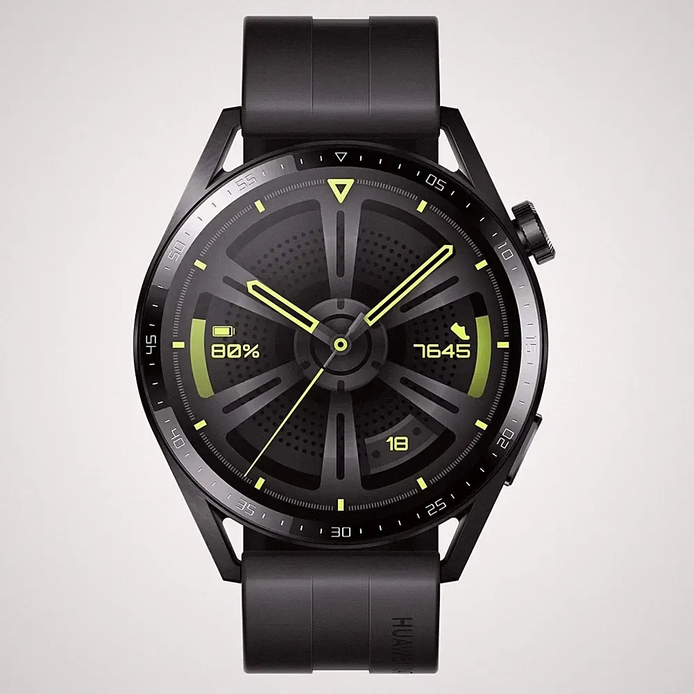 Huawei Watch GT 3 GPS Smartwatch 46 mm Fluoroelastomer Black "Gratis Versand"