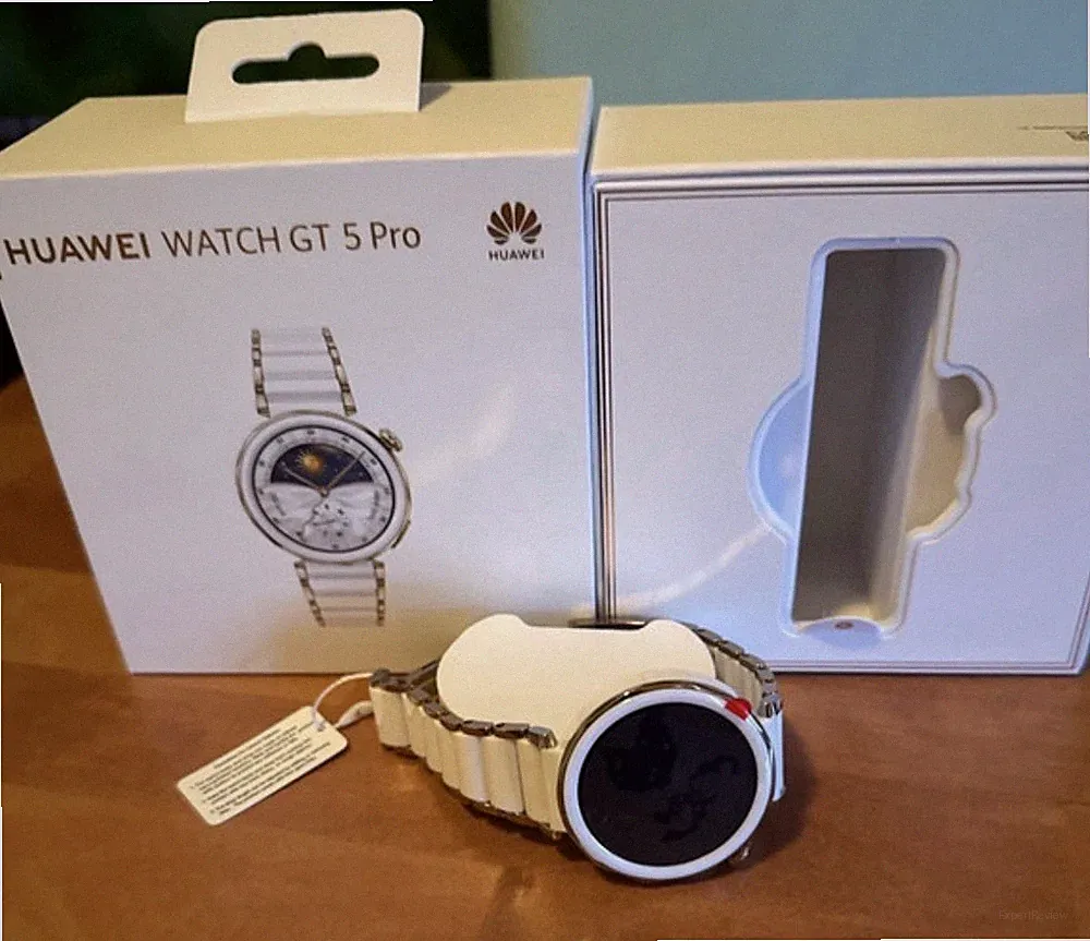 Huawei Watch GT 5 Pro 42 mm Keramik Smartwatch Weiß, Keramikarmband