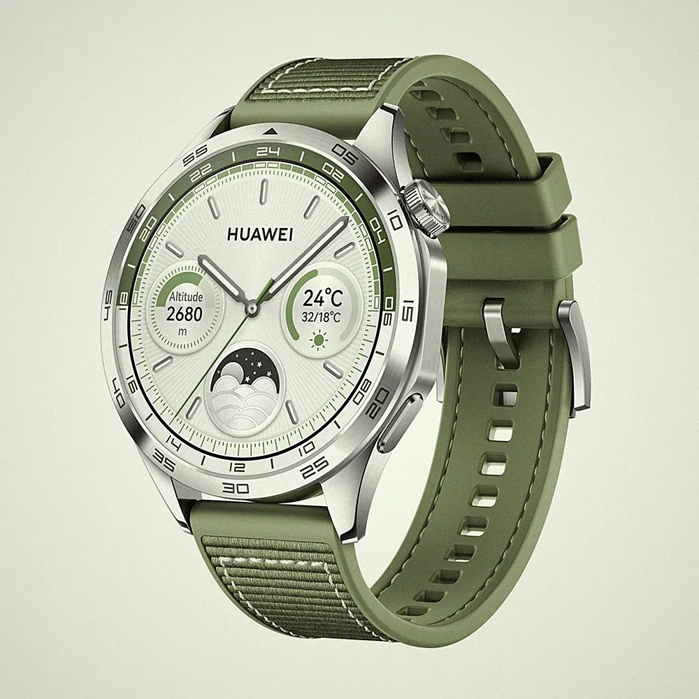 HUAWEI Watch GT4 46 mm Grün Smartwatch 4GB OLED 1.43" Touch GPS NFC Bluetooth