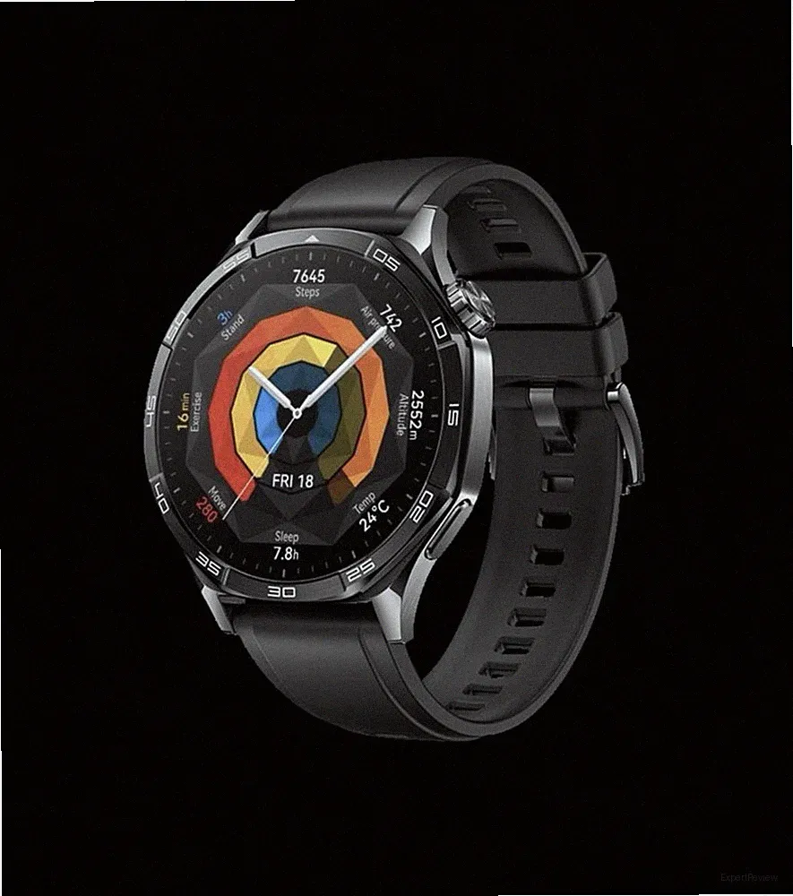 HUAWEI Watch GT5 46 MM Smartwatch Fluorelastomer, 140-210 mm, Black