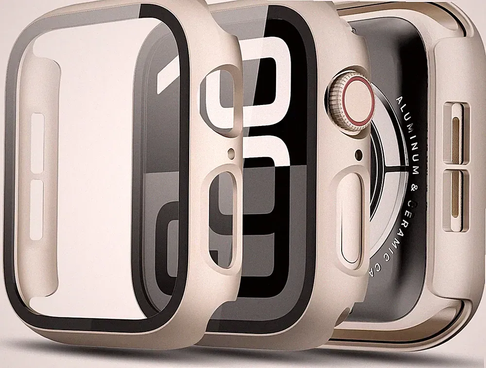Hülle mit Displayschutzfolie für Apple Watch 40mm SE 3 2 6 5 4