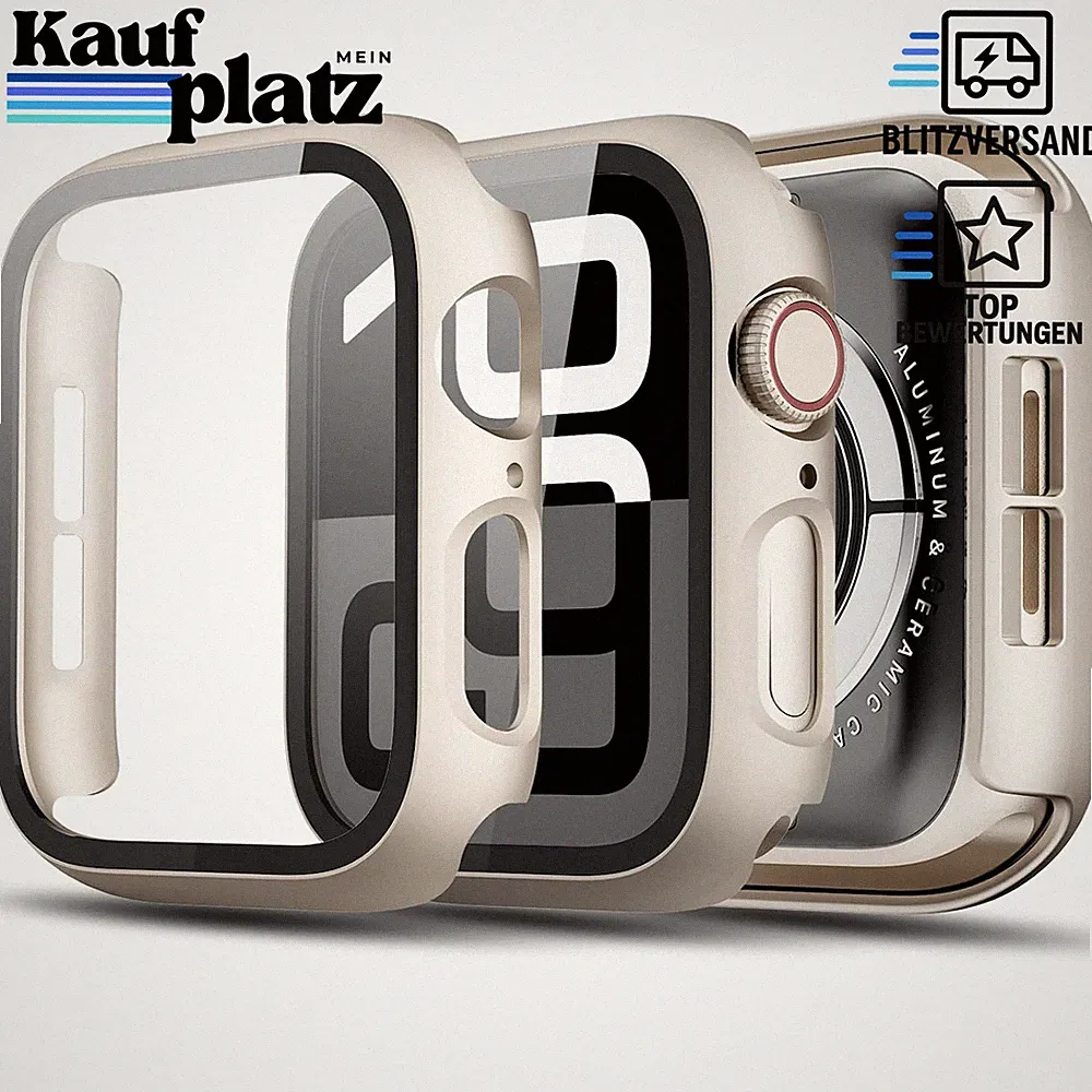 Hülle mit Displayschutzfolie für Apple Watch 40mm SE 3 2 6 5 4 Schutzhülle