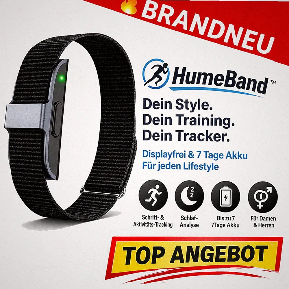 HumeBand™ Fitness Tracker ohne Display Smartband Smartwatch für Damen & Herren