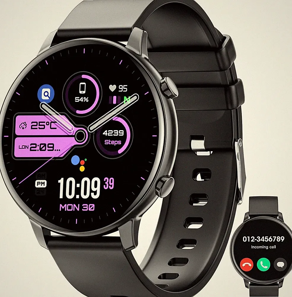 Hwagol Smartwatch Damen Herren, 1.39" Zoll Touchscreen mit Bluetooth IOS Android