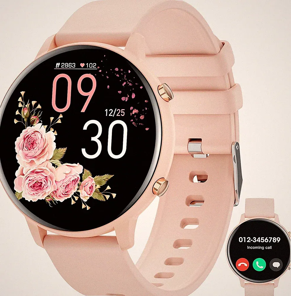 smartwatch damen weiß rund