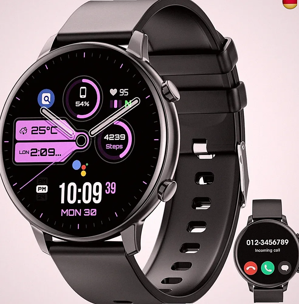 Hwagol Smartwatch Damen Herren, 1.39" Zoll Touchscreen Smart Watch mit
