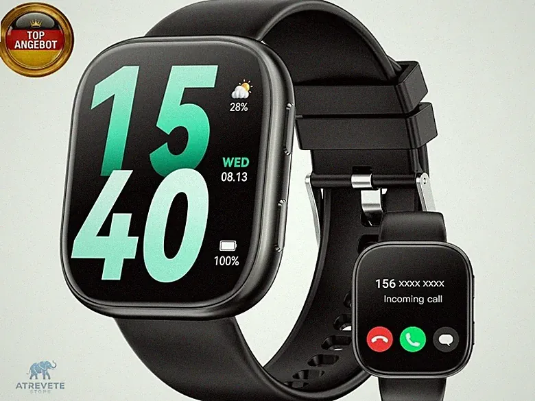 Hwagol Smartwatch Damen Herren, 1.83" HD Fitnessuhr mit Telefonfunktion