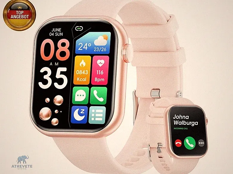 Hwagol Smartwatch Damen Herren, 1.85" Zoll Touchscreen Smart Watch mit