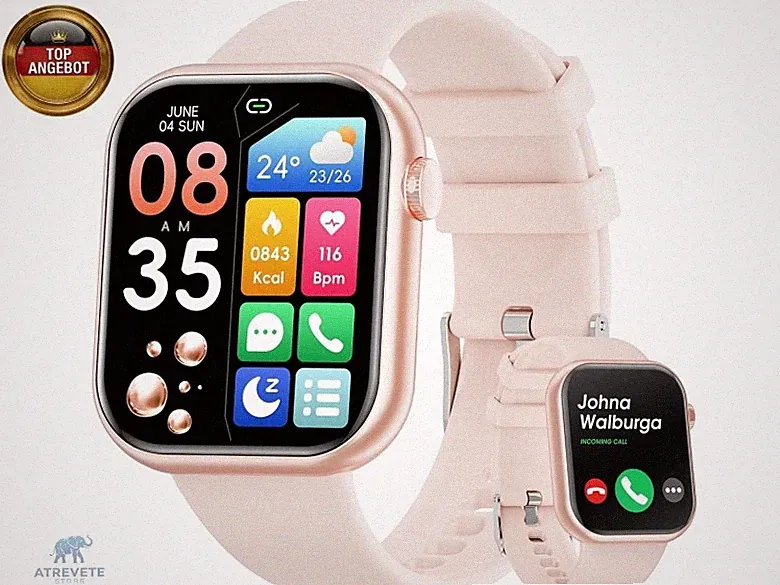 Hwagol Smartwatch Damen Herren, 1.85" Zoll Touchscreen Smart Watch mit