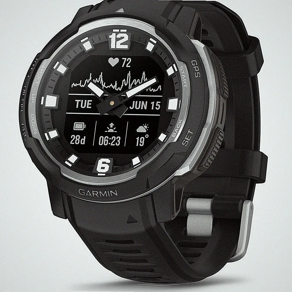 Hybrid Smartwatch GARMIN INSTINCT CROSSOVER Silikon Schwarz 010-02730-03