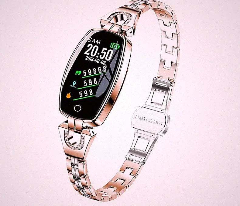 i-Bike CB-1025, Smartwatch mit Farbdisplay, Unisex, Erwachsene, Gold